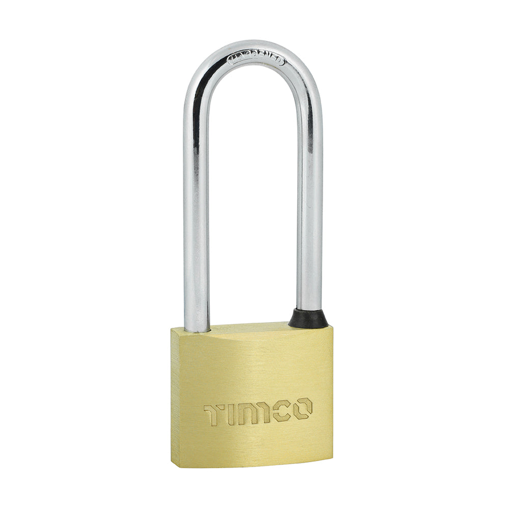 TIMCO Long Shackle Brass Padlock