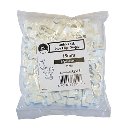 TIMCO Quick Lock Pipe Clip - Single