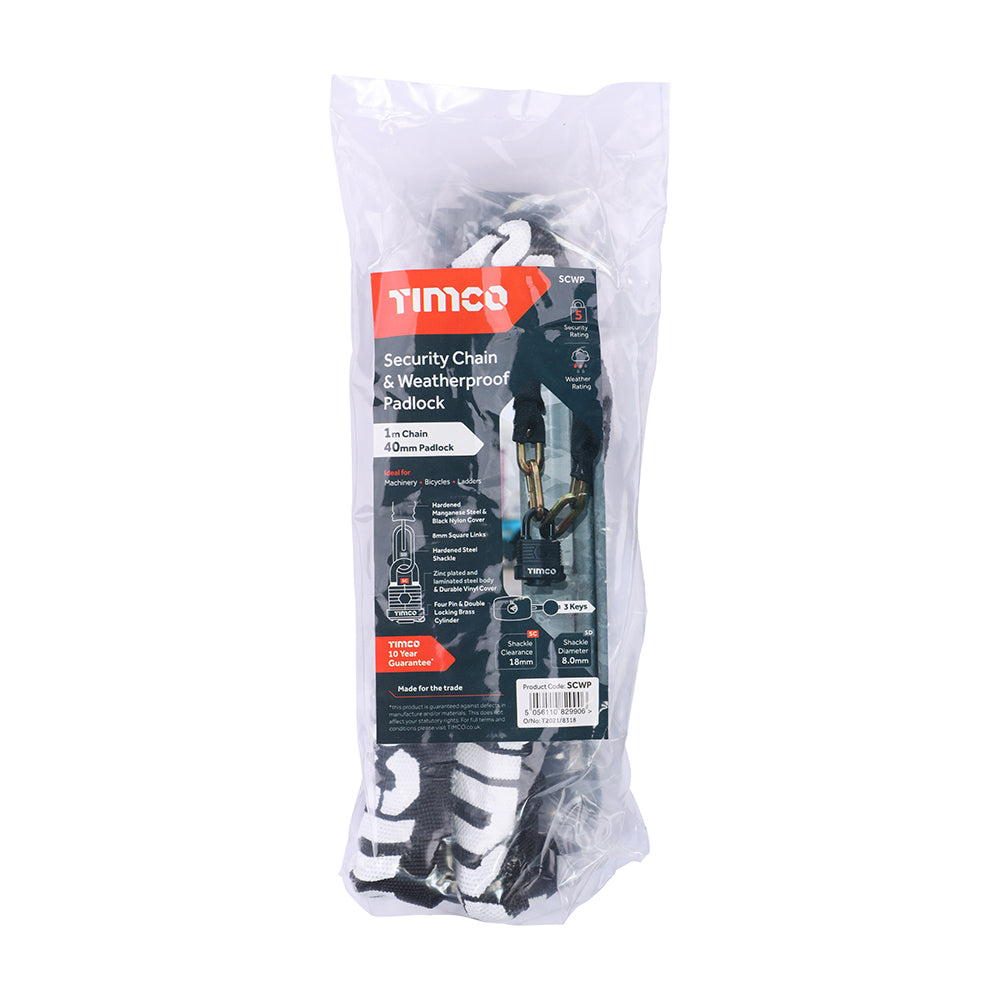 TIMCO Security Chain & W/P Padlock