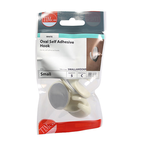 TIMCO Oval Self-Adhesive Hooks - SM