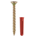 TIMCO Screws & Red Plastic Plugs