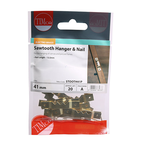 TIMCO Sawtooth & Nails - E/Brass