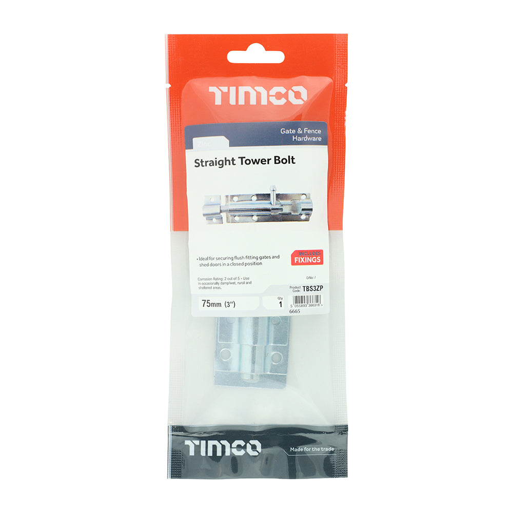 TIMCO Straight Tower Bolt