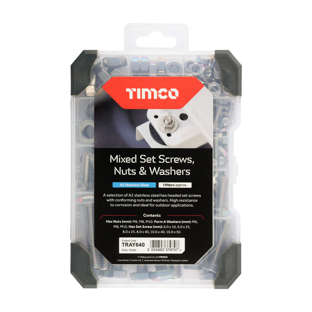TIMCO Mix Set Screws Nuts Washers SS