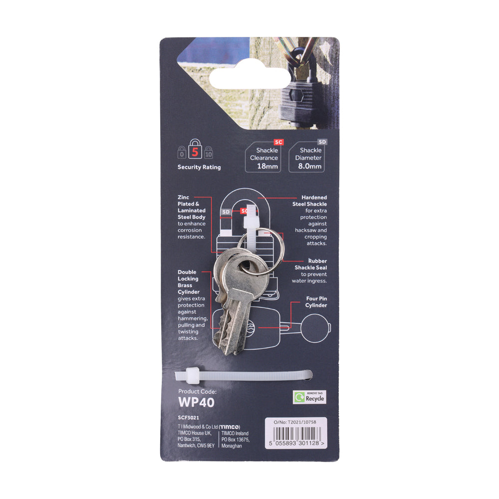 TIMCO Weatherproof Padlock