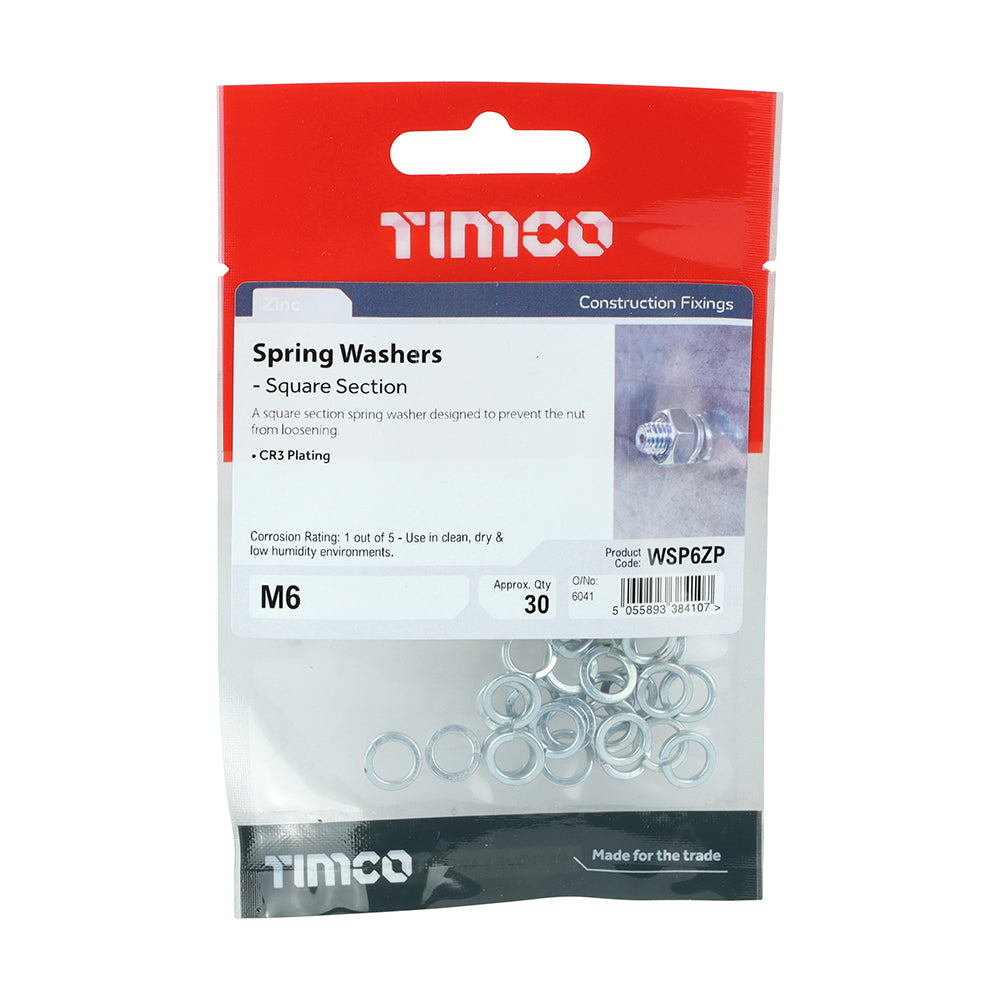TIMCO SQ Spring Washer DIN 7980 - BZP