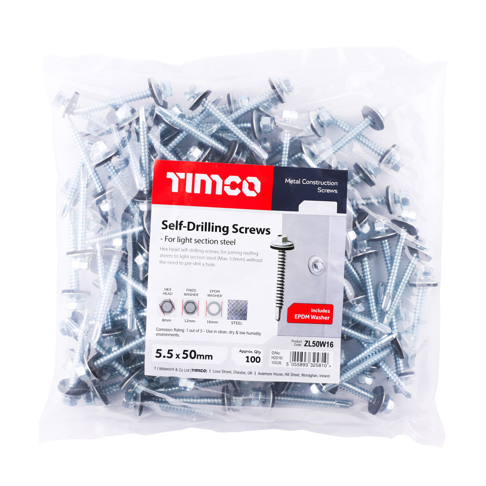 TIMCO Hex Screw W16 S/DRILL No3 BZP
