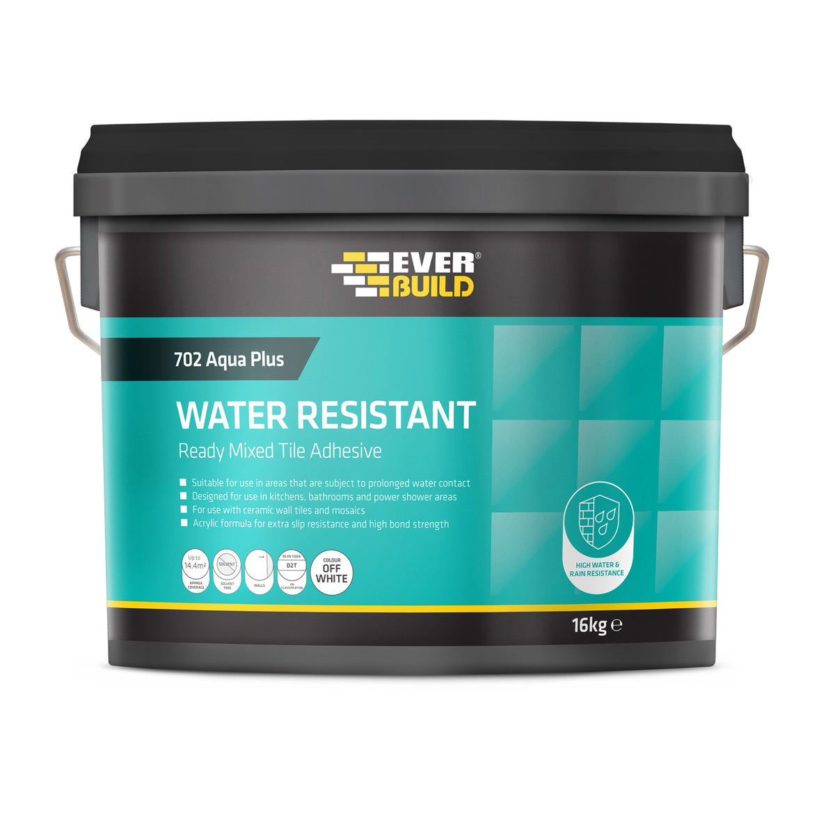 Everbuild 702 Water Resistant Tile Adhesive 16kg - BIOKIL.