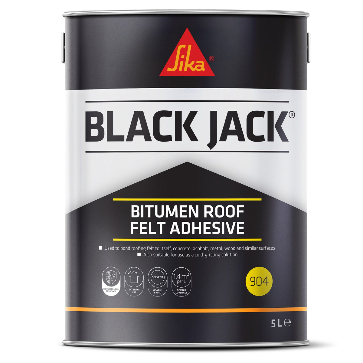 Sika Black Jack 904 Bitumen Roof Felt Adhesive – 5 Litre - BIOKIL.