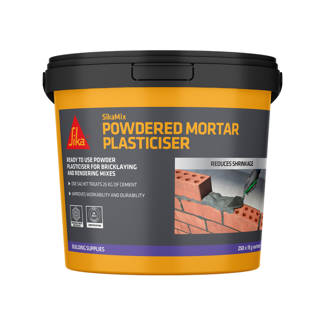 SikaMix Powdered Mortar Plasticiser – Pack of 250 x 15g sachets