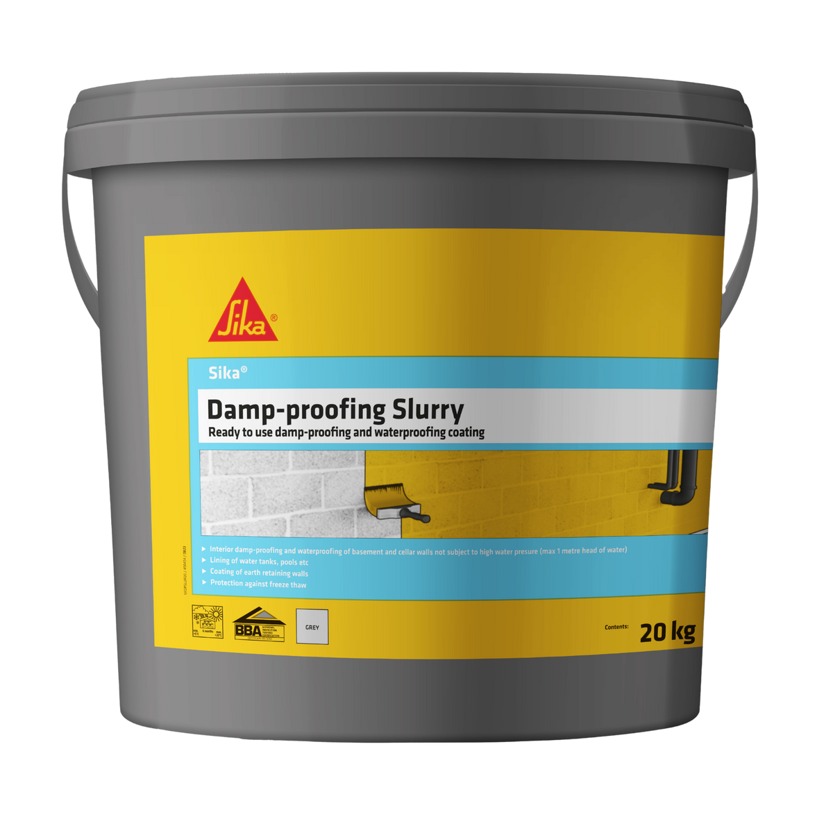 Sika Damp Proofing Slurry – Grey / 20kg tub