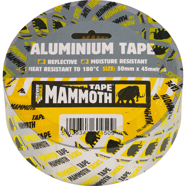 Everbuild Mammoth Aluminium Tape – Silver / 50mm x 45m