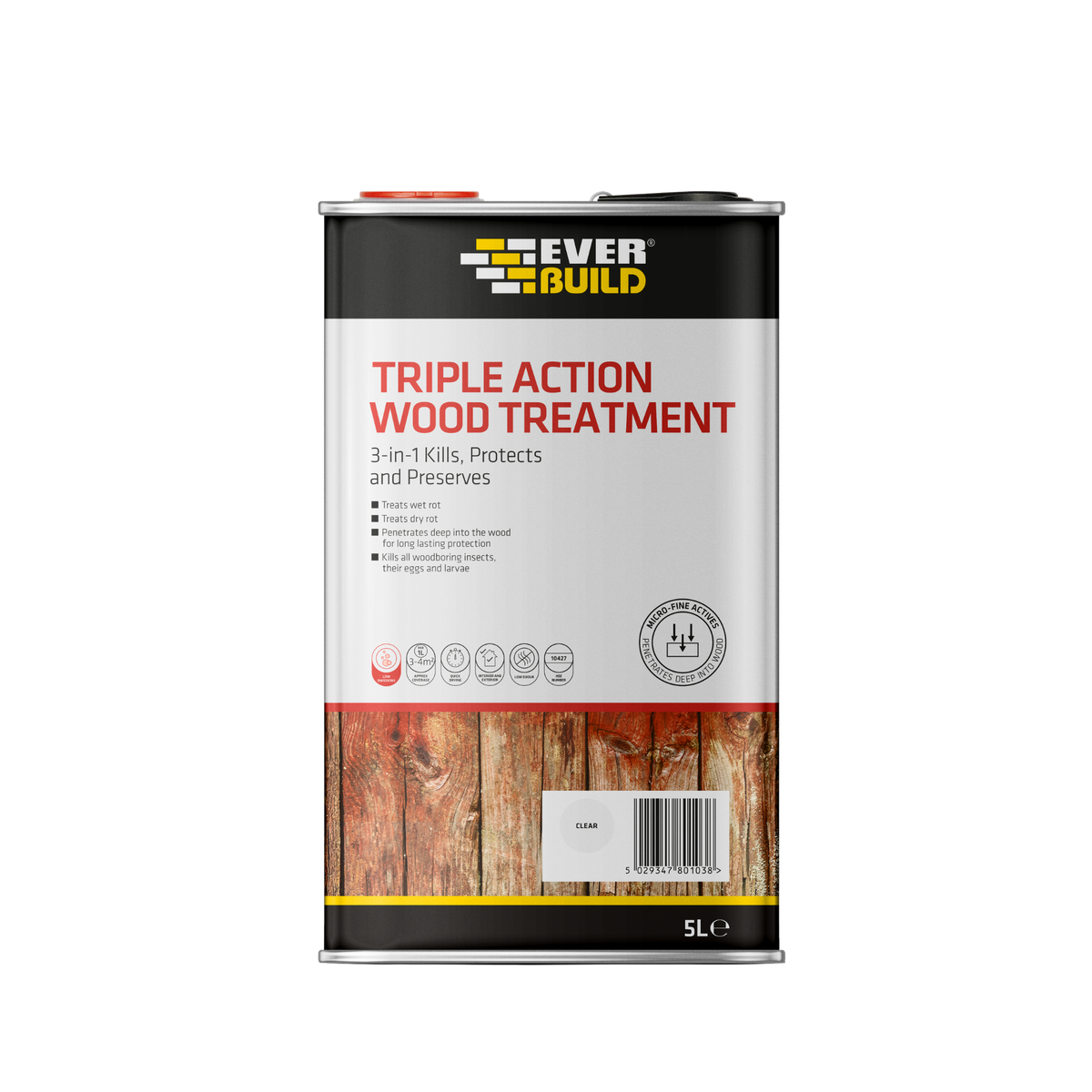 Everbuild Triple Action Wood Treatment – 5L