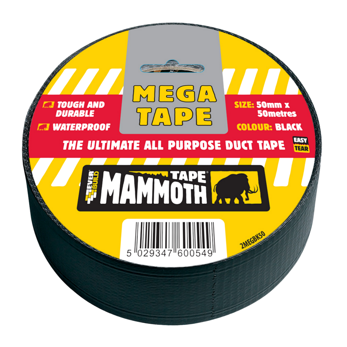 Everbuild Mammoth Mega All Purpose Tape – Black / 50mm x 50m