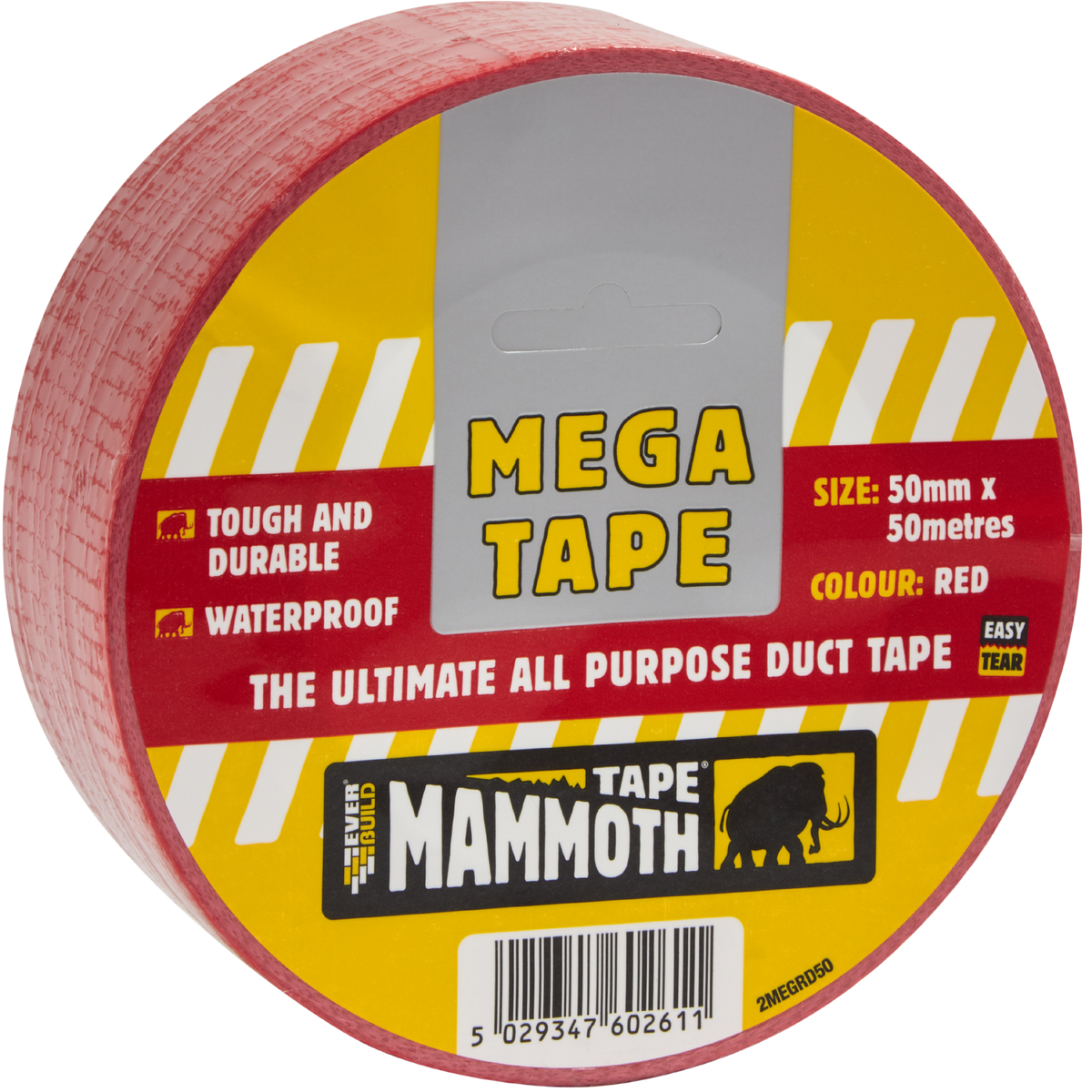 Everbuild Mammoth Mega All Purpose Tape – Red / 50mm x 50m