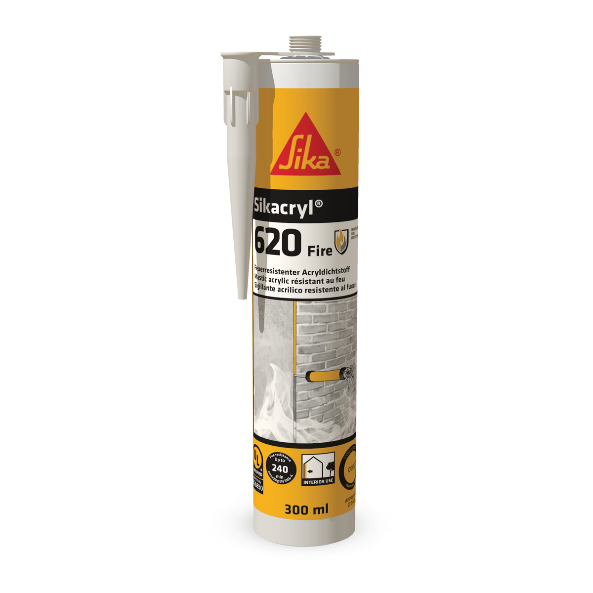 Sikacryl-620 Fire Acrylic Sealant – White / 380ml; White / 600ml foil