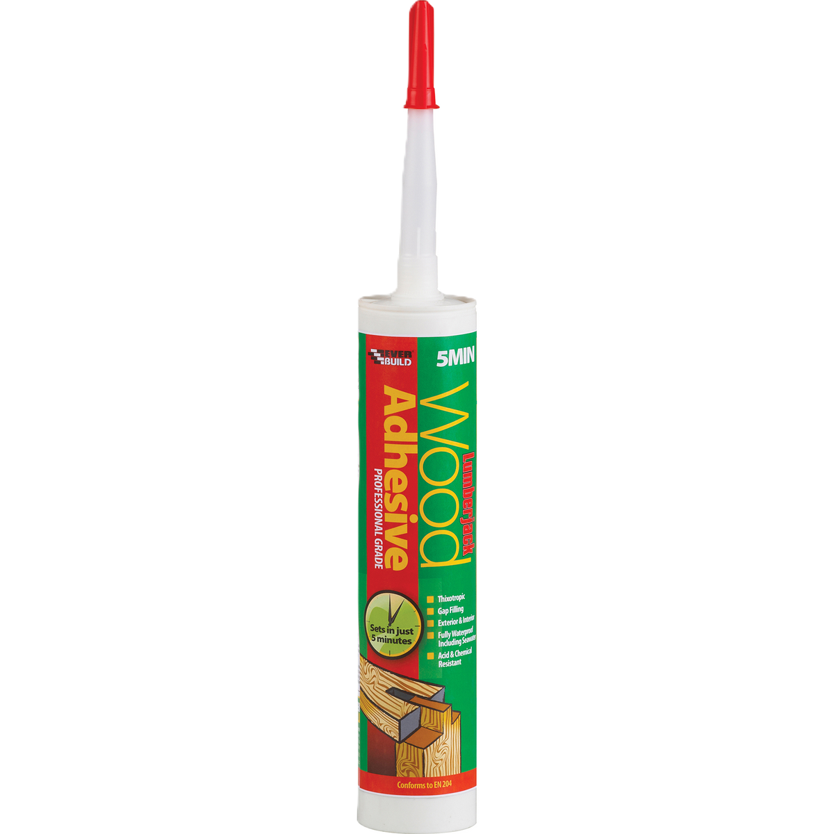 Everbuild Lumberjack 5 Minute Polyurethane Wood Adhesive – 310ml