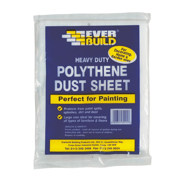 Everbuild Polythene Dust Sheet – 12 x 9ft