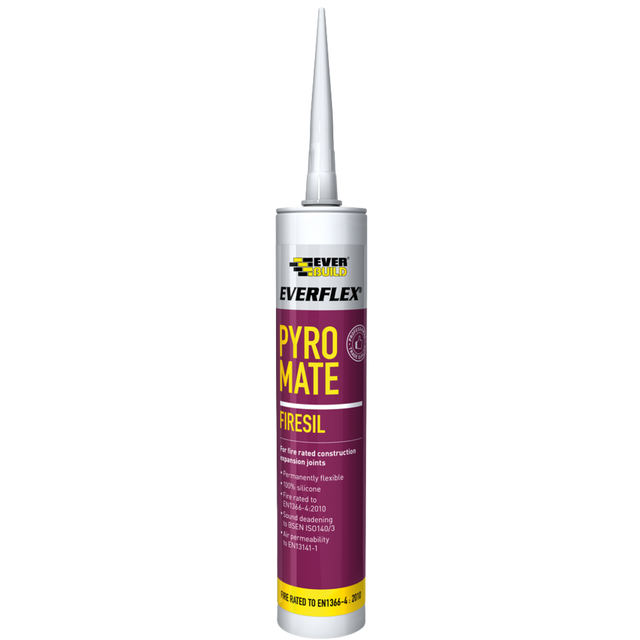 Everbuild Pyro Mate Fire Rated Silicone – White / 295ml