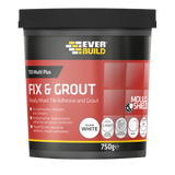 Everbuild 703 Fix & Grout Ready Mixed Tile Adhesive & Grout – White / 750g
