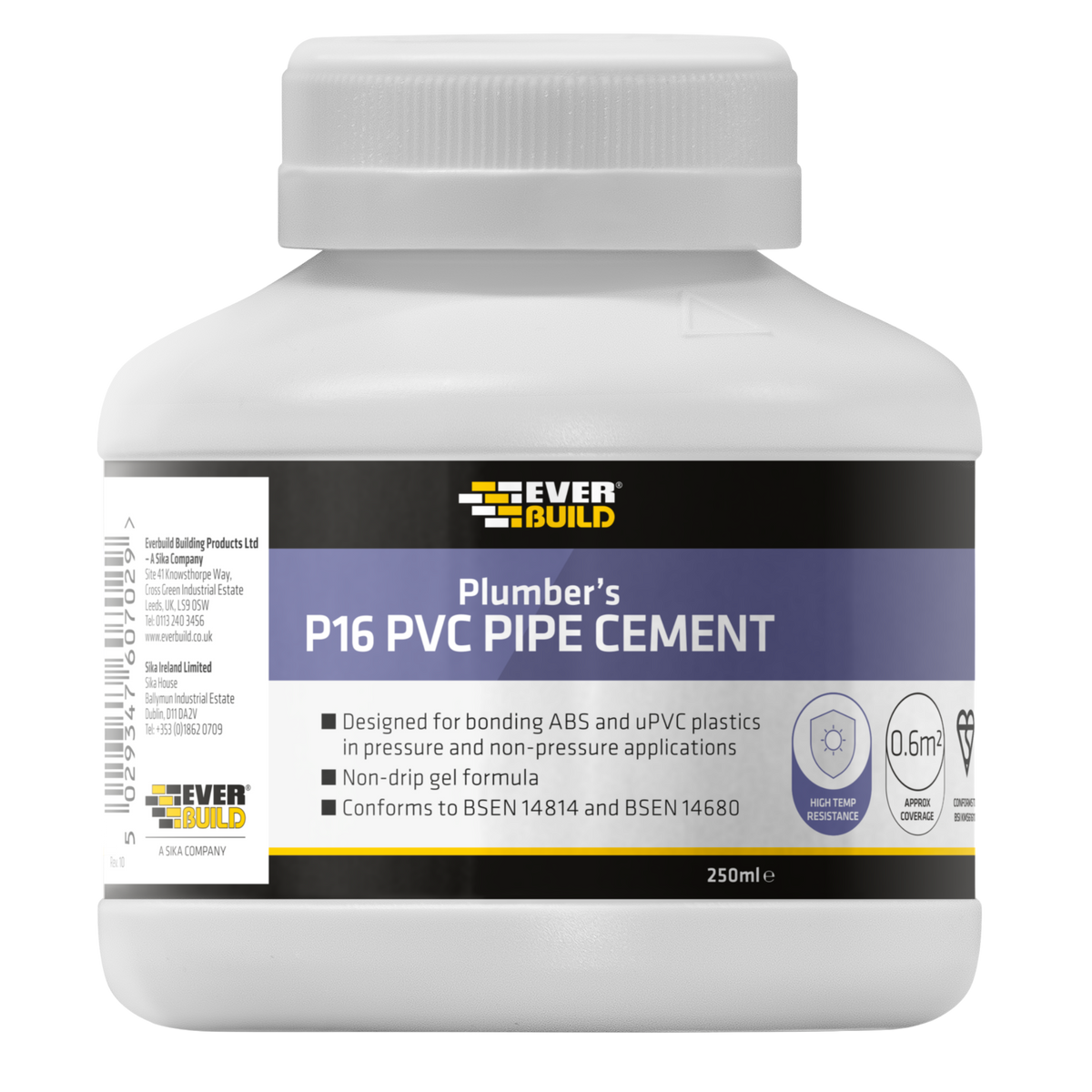Everbuild P16 PVC Pipe Cement – 250ml