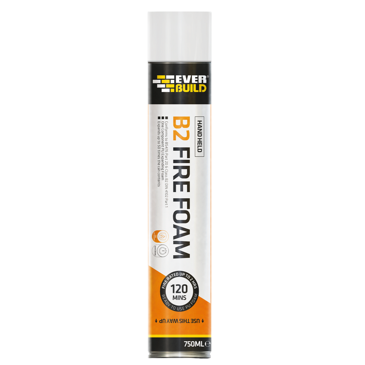 Everbuild Fire Foam B2 Fire Rated Expanding Foam – Hand-held / 750ml