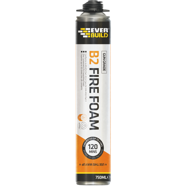 Everbuild Fire Foam B2 Fire Rated Expanding Foam – Gun grade / 750ml