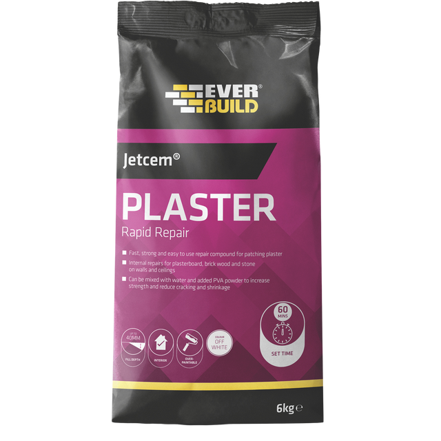 Everbuild Jetcem Plaster – White / 6kg
