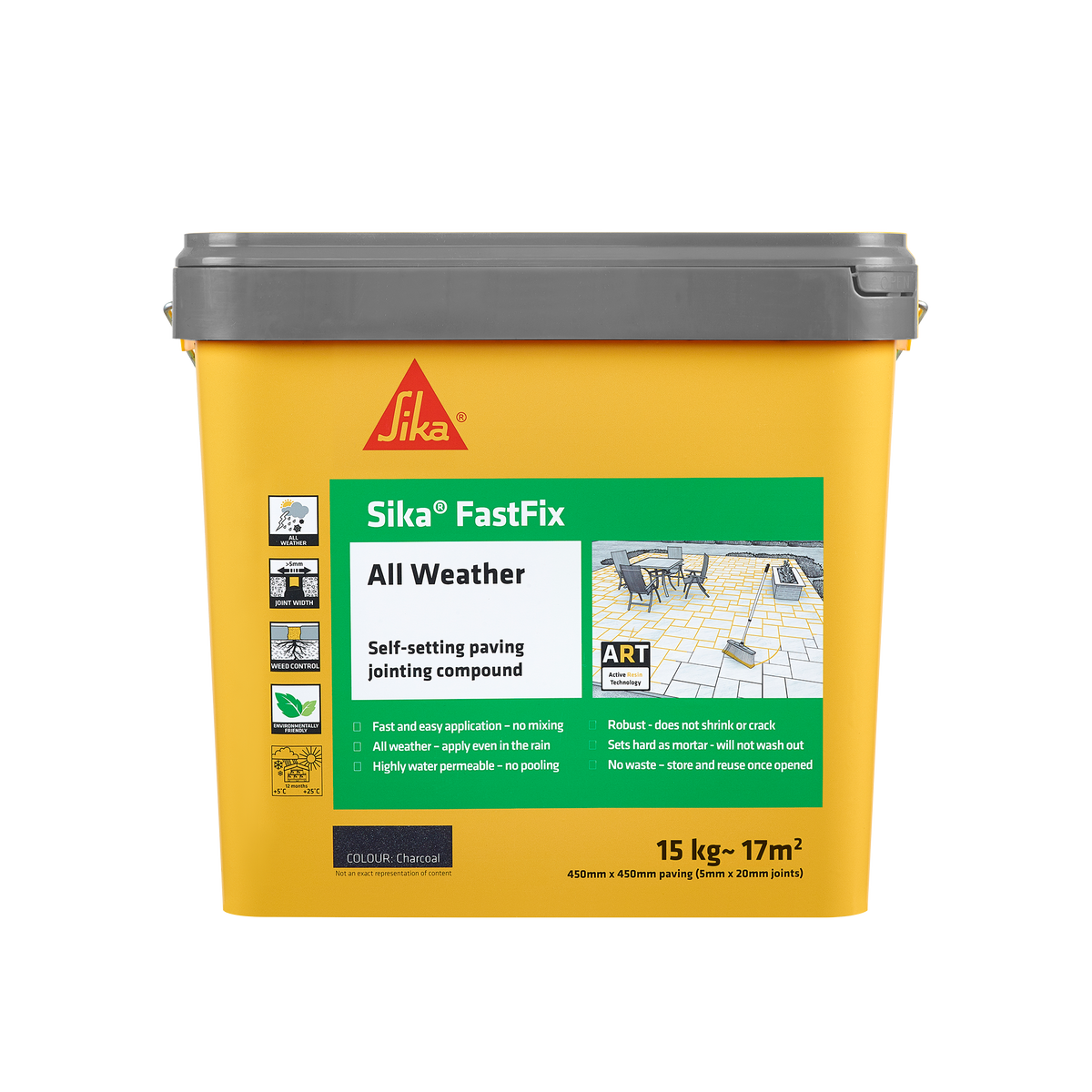 Sika FastFix All Weather Paving Jointing Compound – Charcoal / 15kg