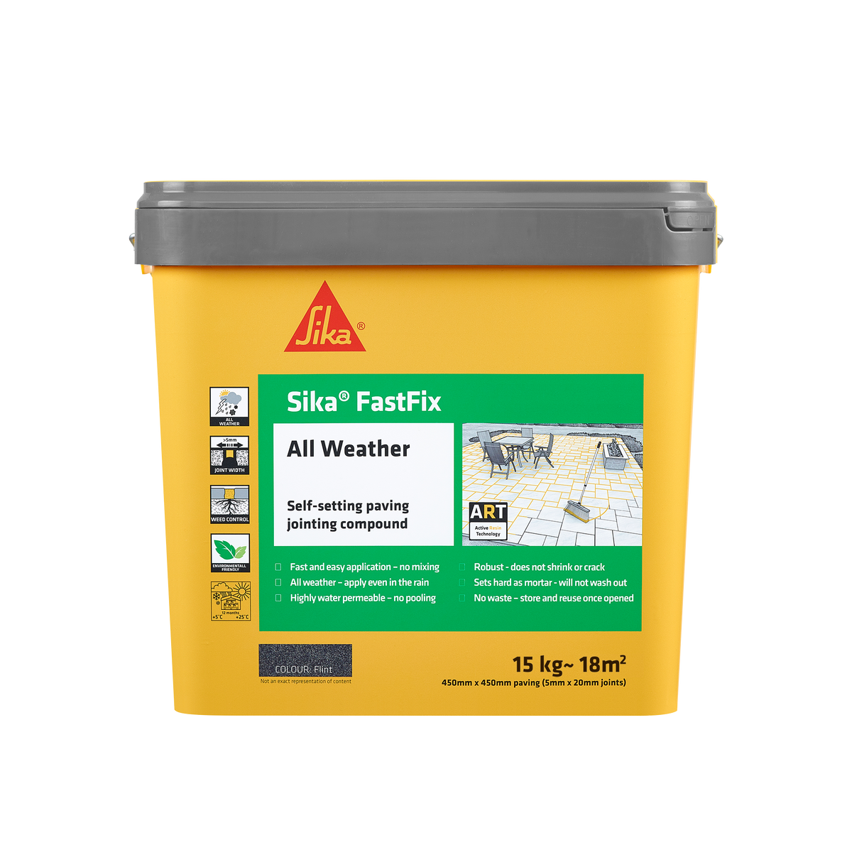Sika FastFix All Weather Paving Jointing Compound – Flint / 15kg