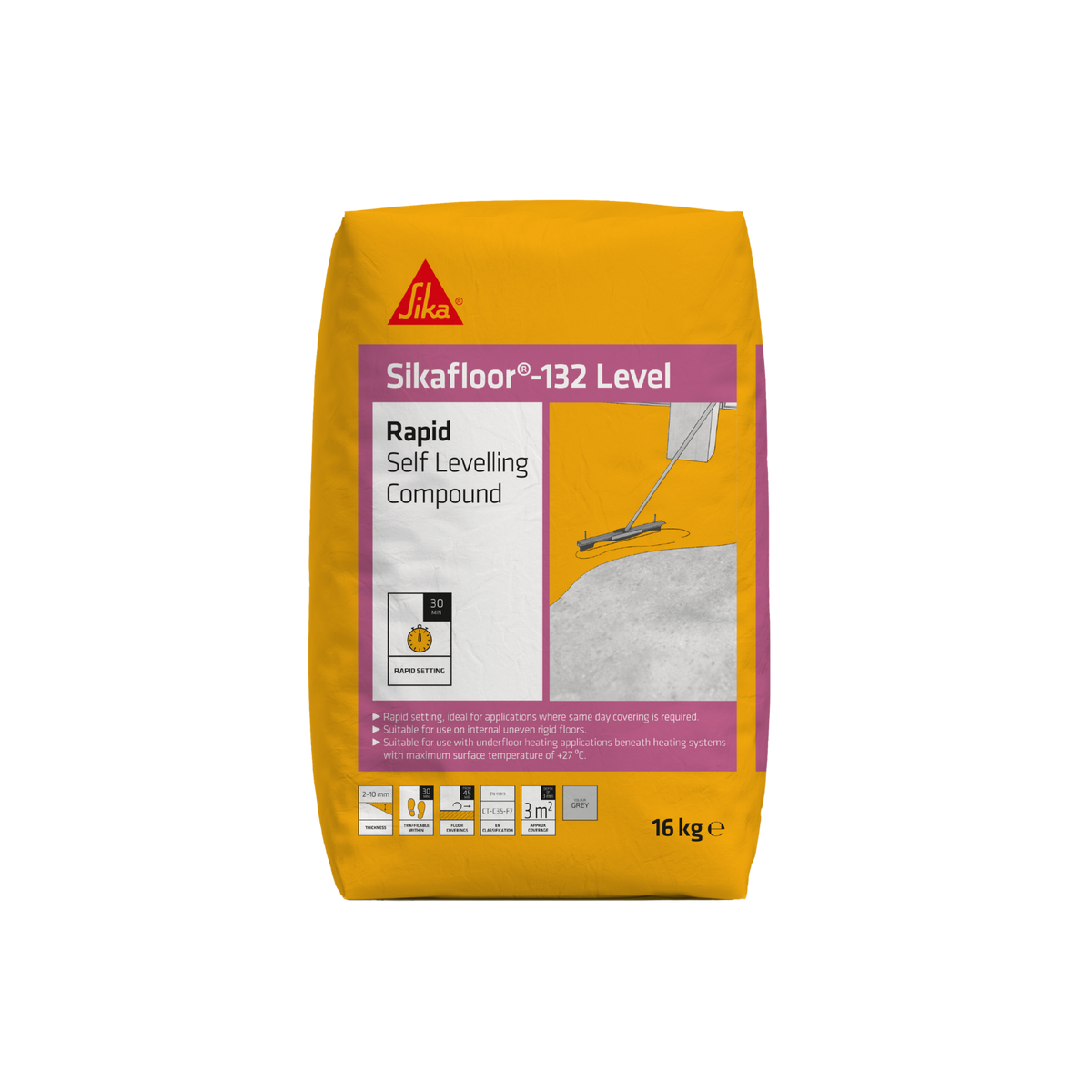 Sikafloor-132 Level Rapid Self-Levelling Compound – Grey / 16kg