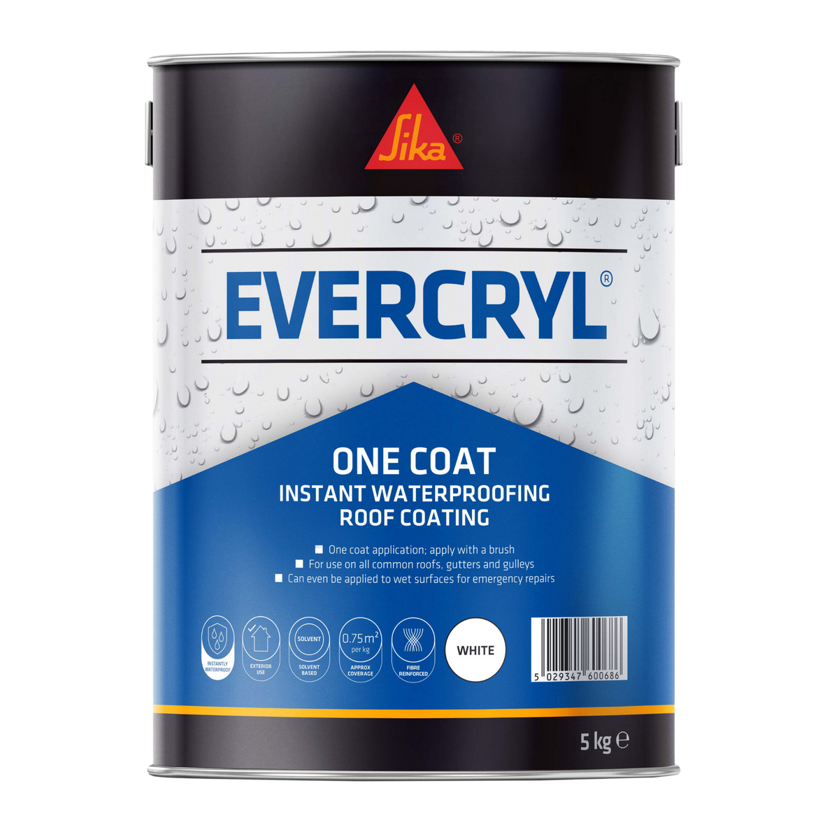 Sika Evercryl One Coat Roof Repair – White / 5kg