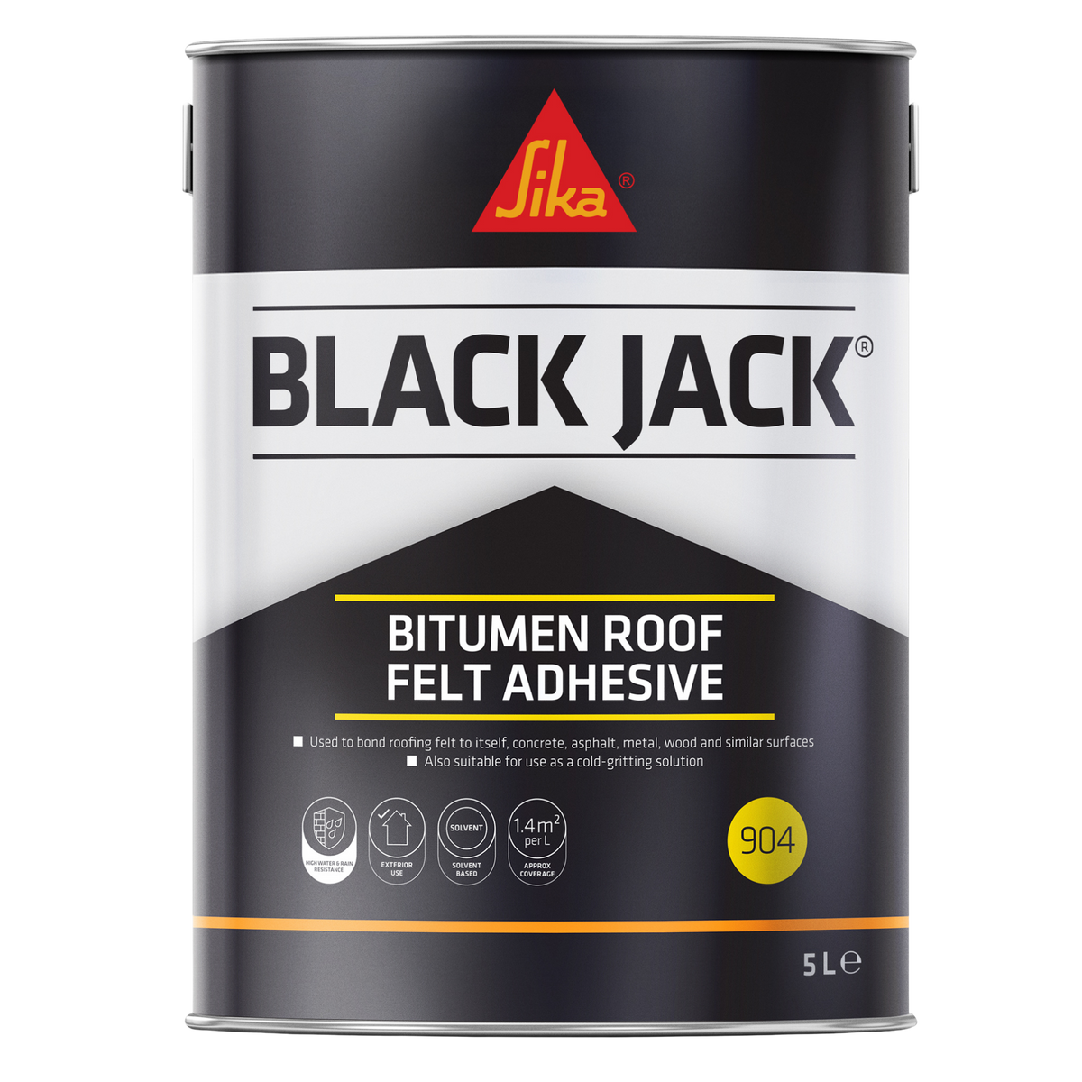 Sika Black Jack 904 Roof Felt Adhesive – Black / 5L