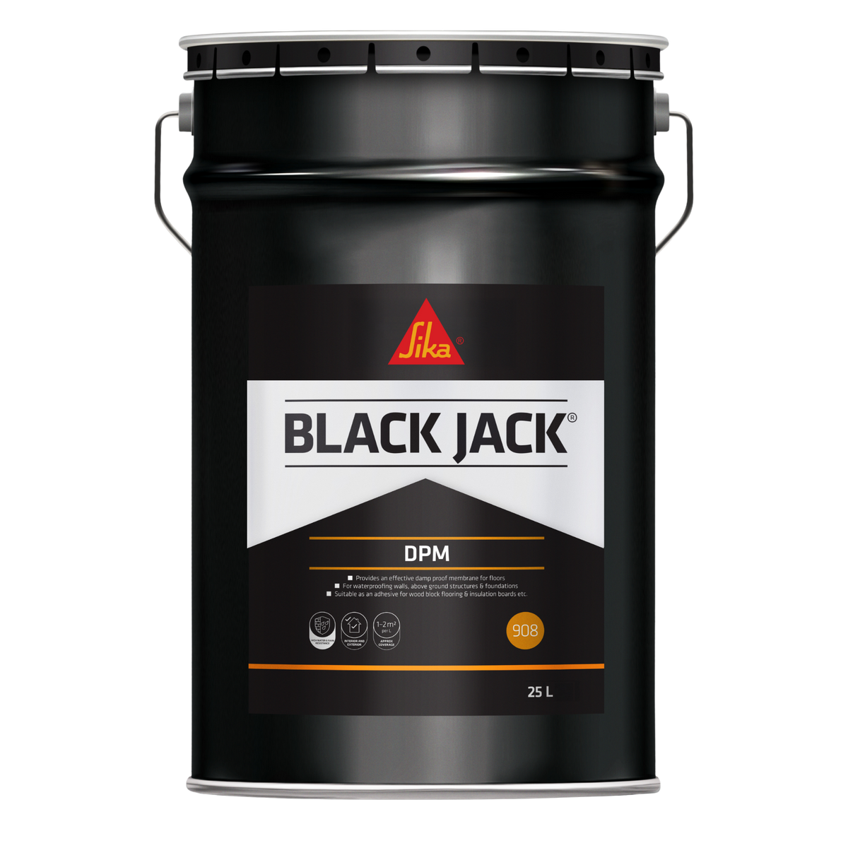 Sika Black Jack 908 DPM – Black / 25L