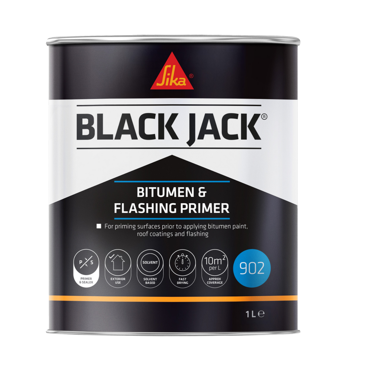 Sika Black Jack 902 Bitumen & Flashing Primer – Black / 1L