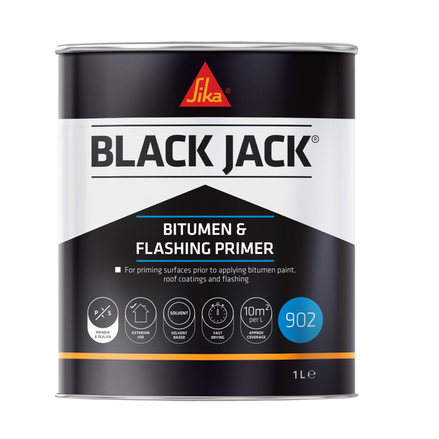 Sika Black Jack 902 Bitumen & Flashing Primer – Black / 1L