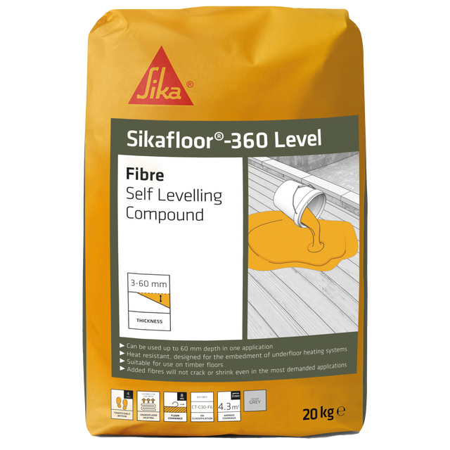 Sikafloor-360 Level Fibre Self-Levelling Compound – Grey / 20kg