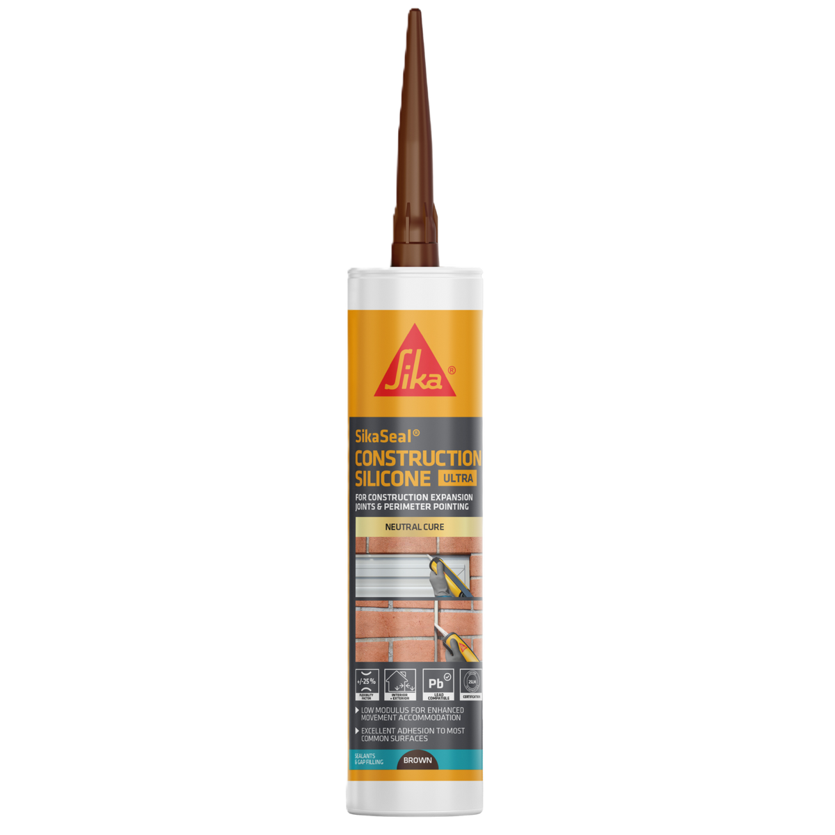 SikaSeal Construction Silicone Ultra – Brown / 300ml