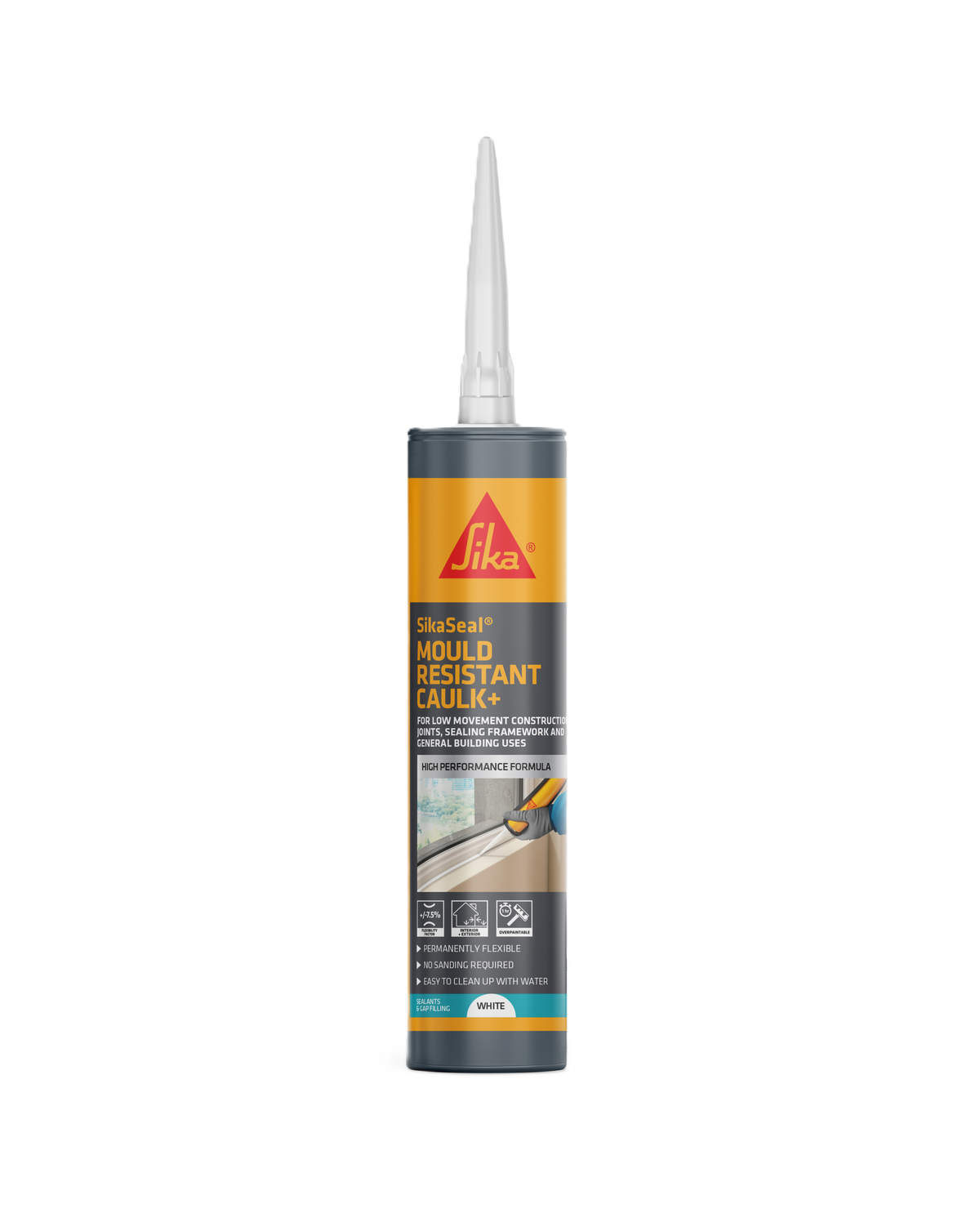SikaSeal Mould Resistant Caulk+ – White / 300ml