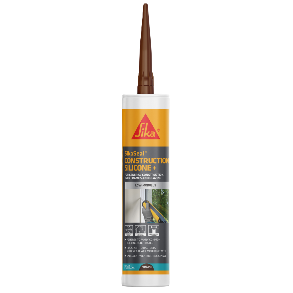 SikaSeal Construction Silicone+ – Brown / 295ml