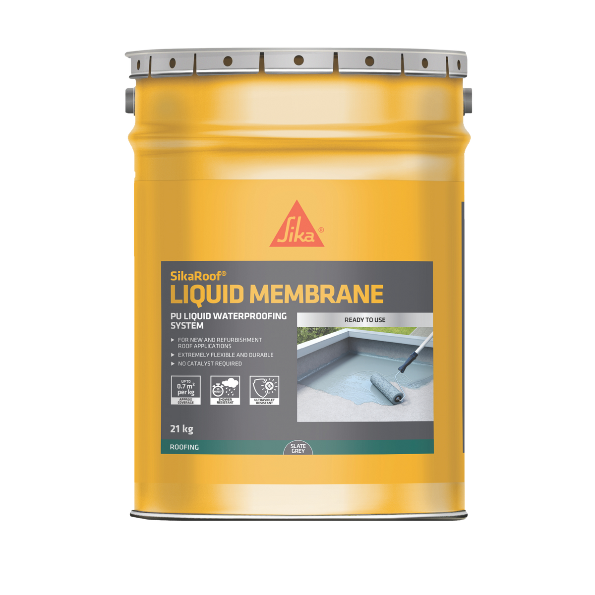 SikaRoof Liquid Membrane All Weather Roofing System – Slate Grey / 21kg