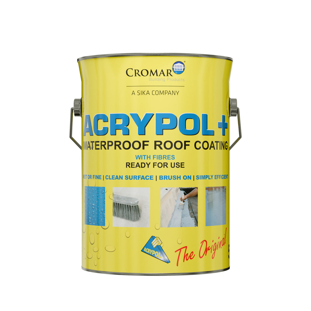 Cromar Acrypol+ Roof Coating – Black / 20kg; Grey / 2.5kg