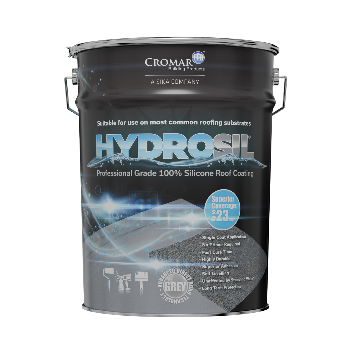 Cromar Hydrosil Silicone Roof Coating – 18.9L