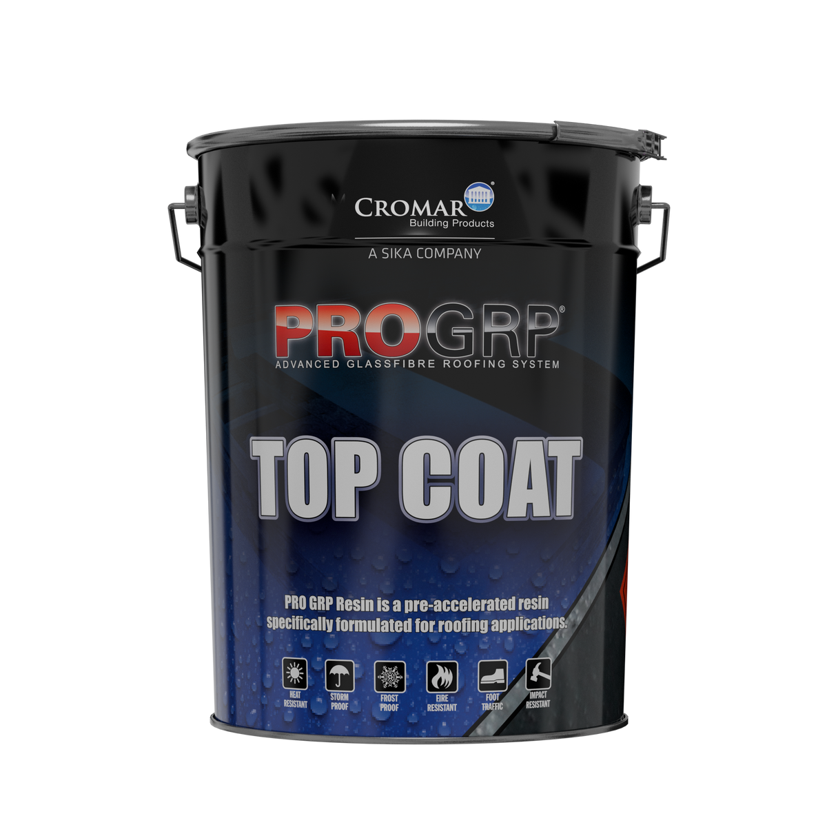 Cromar ProGRP Fire Retardant Top Coat – Dark Grey / 20kg