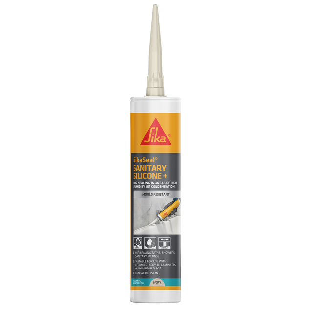 SikaSeal Sanitary Silicone+ – Ivory / 295ml