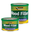 Everbuild 2 Part High Performance Wood Filler – Light Stainable / 500g; Light Stainable / 1.4kg; Medium Stainable / 500g; Oak / 500g; Pine / 500g; Redwood / 500g; White / 500g; White / 1.4kg
